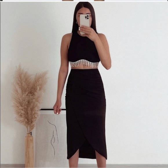 NWT Zara Seamless Rhinestone Cropped Top - Picture 9 of 10